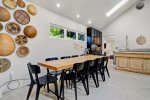 Dining space comfortably seats 10