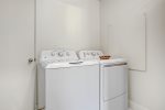 Laundry room is just outside the bedroom area