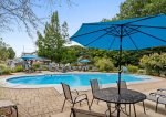 Swimming pool at the marina is open in the summer months 