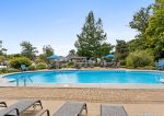 Swimming pool at the marina is open in the summer months 