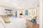 Primary bedroom with sliders to the lower deck 