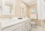 Lower level full bathroom with a spacious walk in shower 
