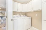 Convenient laundry room with washer and dryer 