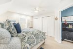 Upper level king bedroom with lots of closet space 