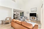 Electric fireplace has a heat or no heat option 