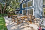 Patio off the backyard is a special place to spend time in the sunshine 