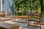 Beautiful back patio space at Birch & Blue 