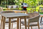 Beautiful back patio space at Birch & Blue 