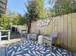 Step out of the dining room onto the back patio