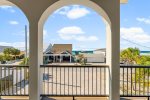 Second floor balcony with view of the gulf