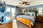 Beachfront Master Bedroom - King Bed and Balcony Access