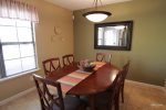 Dining room with mountain views