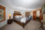 The master bedroom boasts an en suite bathroom. 