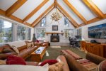 There`s room for everyone to gather in this gorgeous, spacious living room. 