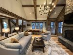 Living area into dining area 2nd floor with amazing views of Mt Crested Butte