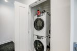 Private washer and dryer in hall closet 