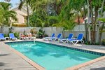 Plenty of loungers for your enjoyment as well as pool noodles