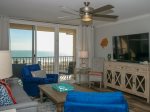 Living Room with Unobstructed Ocean Views at 2403 Island Club