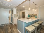 Kitchen with Breakfast Counter Seats Four at 2403 Island Club