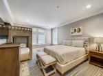 2nd Floor Guest Room with King Bed and Bunks at 20 Bradley Circle