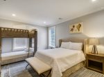 Guest Bedroom with Queen Bed and Bunks at 20 Bradley Circle