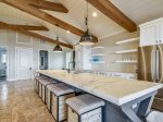 Four Floor Kitchenette with Full Size Fridge at 22 Bradley Circle