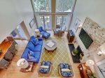 View of Living Room from Upstairs at 1469 Sound Villa