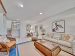 Downstairs Den with Fully Renovated Bathroom, Laundry Room and Mud Room at 1469 Sound Villa