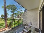 Private Balcony off Master Bedroom with Direct Walkout to the Beach and Pool at 1848 Beachside Tennis