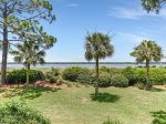 Balcony with Views of the Calibogue Sound and Pool at 1848 Beachside Tennis