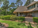 3 Marsh Island Road in Sea Pines has a small lawn in the back of the home
