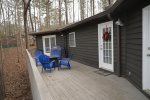 Back Deck with Fire Table and Gas Grill
