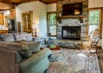 Wood-burning fireplace