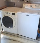 Laundry area on back balcony