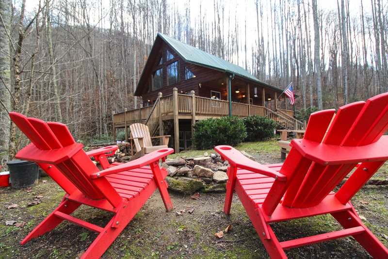 Two Bedroom Secluded Log Cabin Rental Near Bryson City Nc