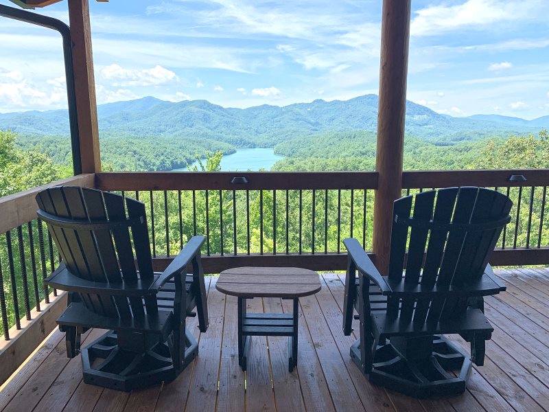 Large Luxury Lake View Cabin In Bryson City With Long Range Views Of Smoky Mountains And Fontana Lake