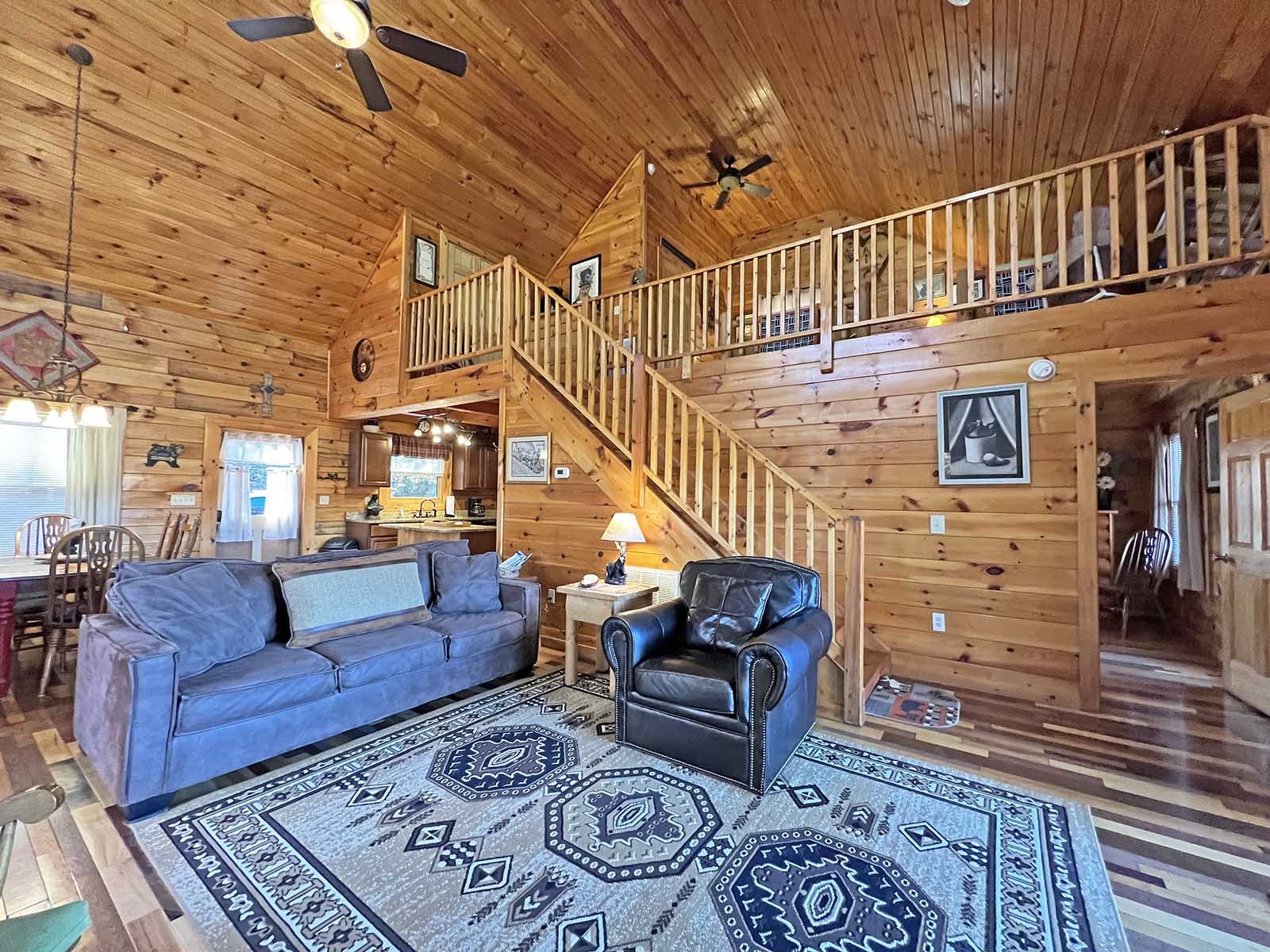 Two Bedroom Log Cabin Near Cherokee NC with Hot Tub