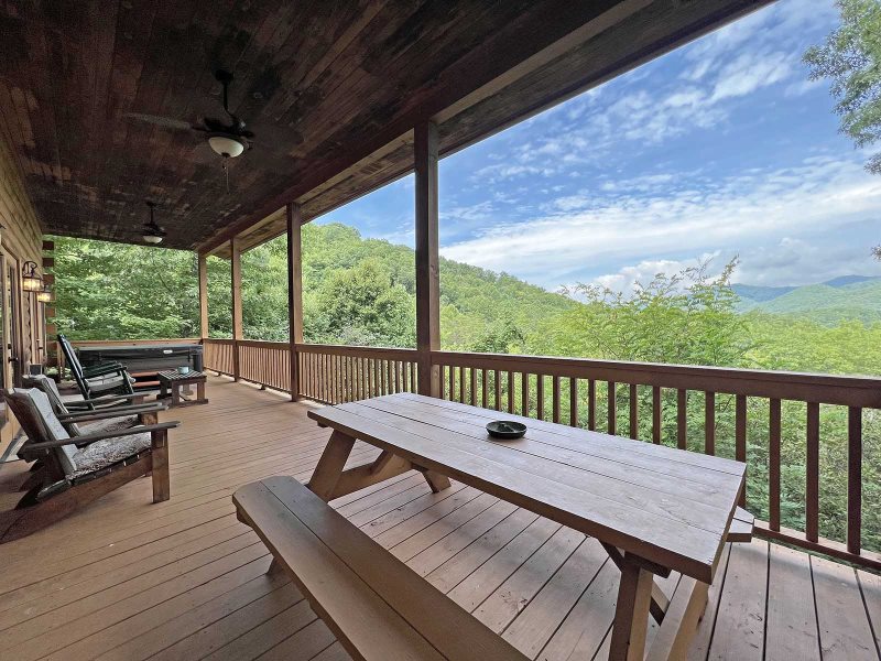 Two Bedroom Log Cabin Near Cherokee Nc With Hot Tub