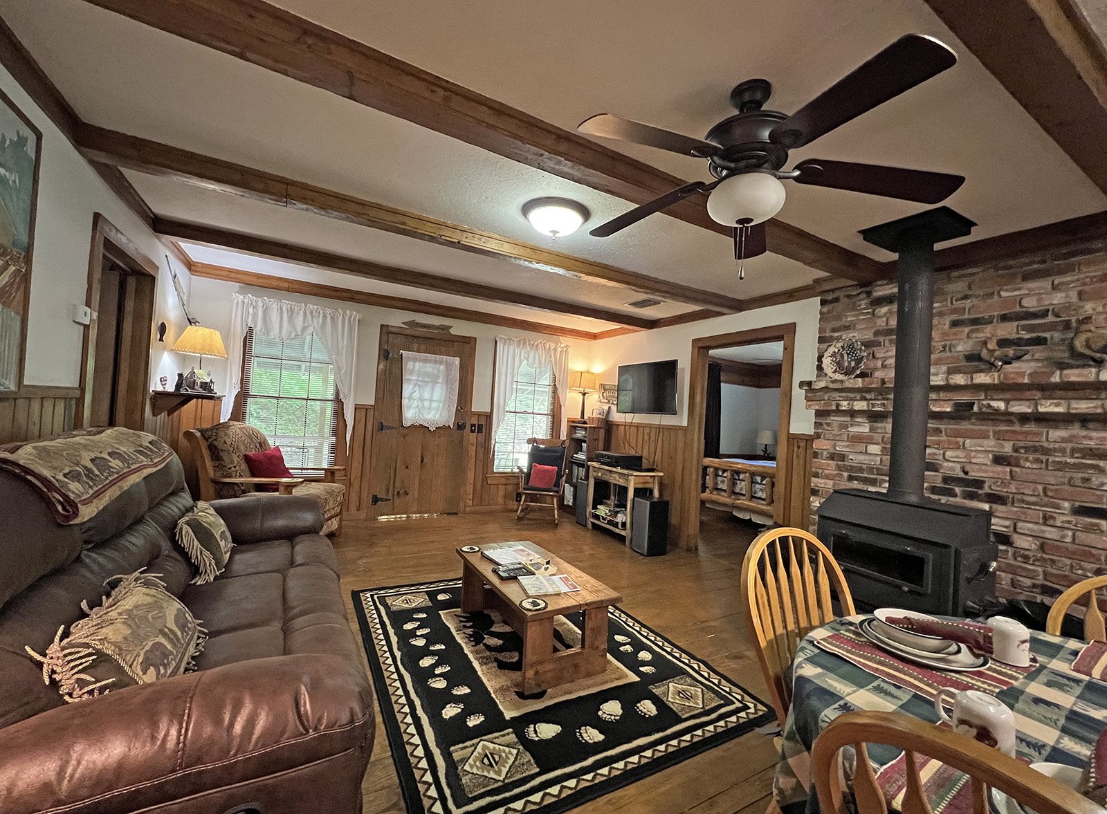 NC Mountain Cabin Rental on Trout Stream Near Bryson City Fishing Cabin