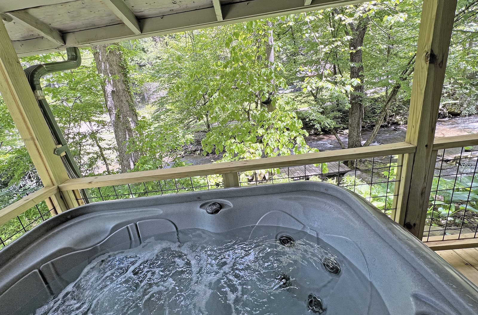 NC Mountain Cabin Rental on Trout Stream Near Bryson City Fishing Cabin