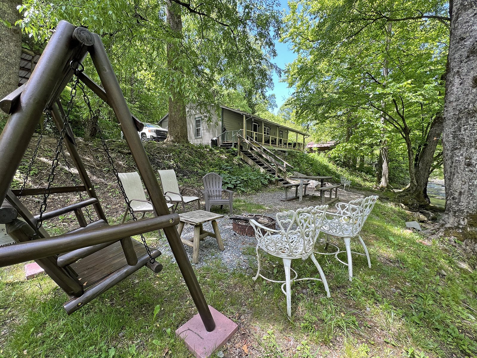 NC Mountain Cabin Rental on Trout Stream Near Bryson City Fishing Cabin