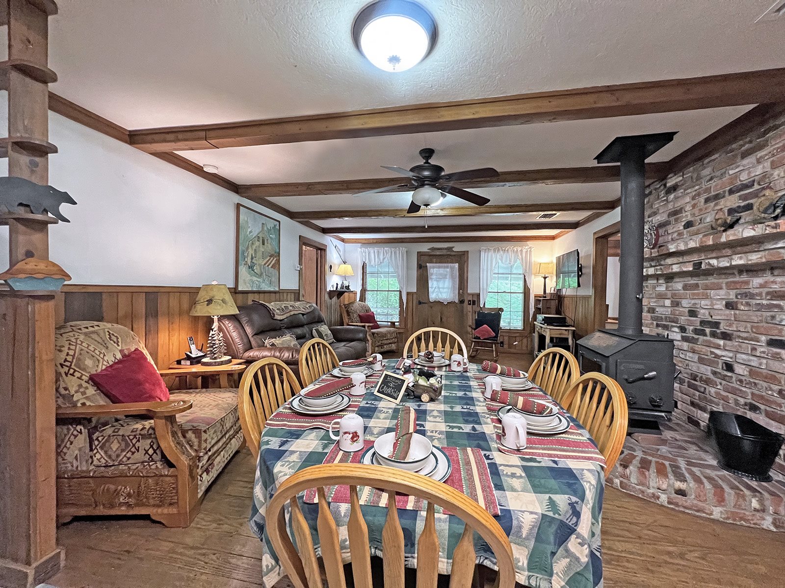 NC Mountain Cabin Rental on Trout Stream Near Bryson City Fishing Cabin