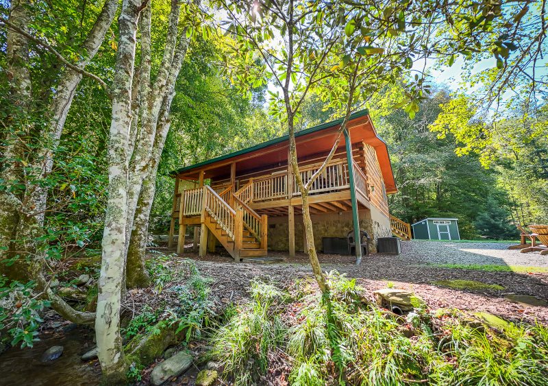 Creekside Cabin Rental Smoky Mountains Bryson City Nc