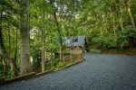 Gravel driveway.