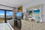 The Master Bedroom Features a SMART TV 