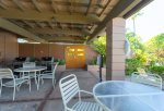 Both pools feature grills, bathrooms, showers and seating areas 