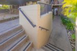 Stairs leading down to the villa