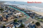 Beach access in both directions from the home