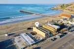 Ariel view, your rental is steps away from the pier and all downtown Cayucos has to offer