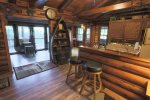 Living area-The wood burning stove has been removed